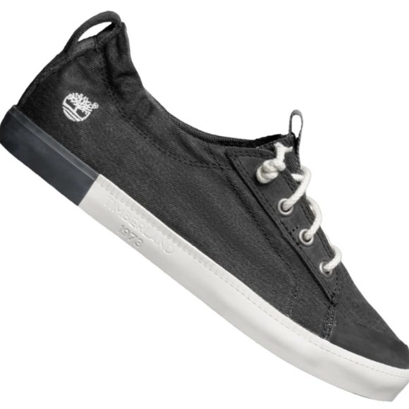 Timberland Women’s Grey A15MU Newport Bay Canvas Sneakers Size 7 - Picture 2 of 5